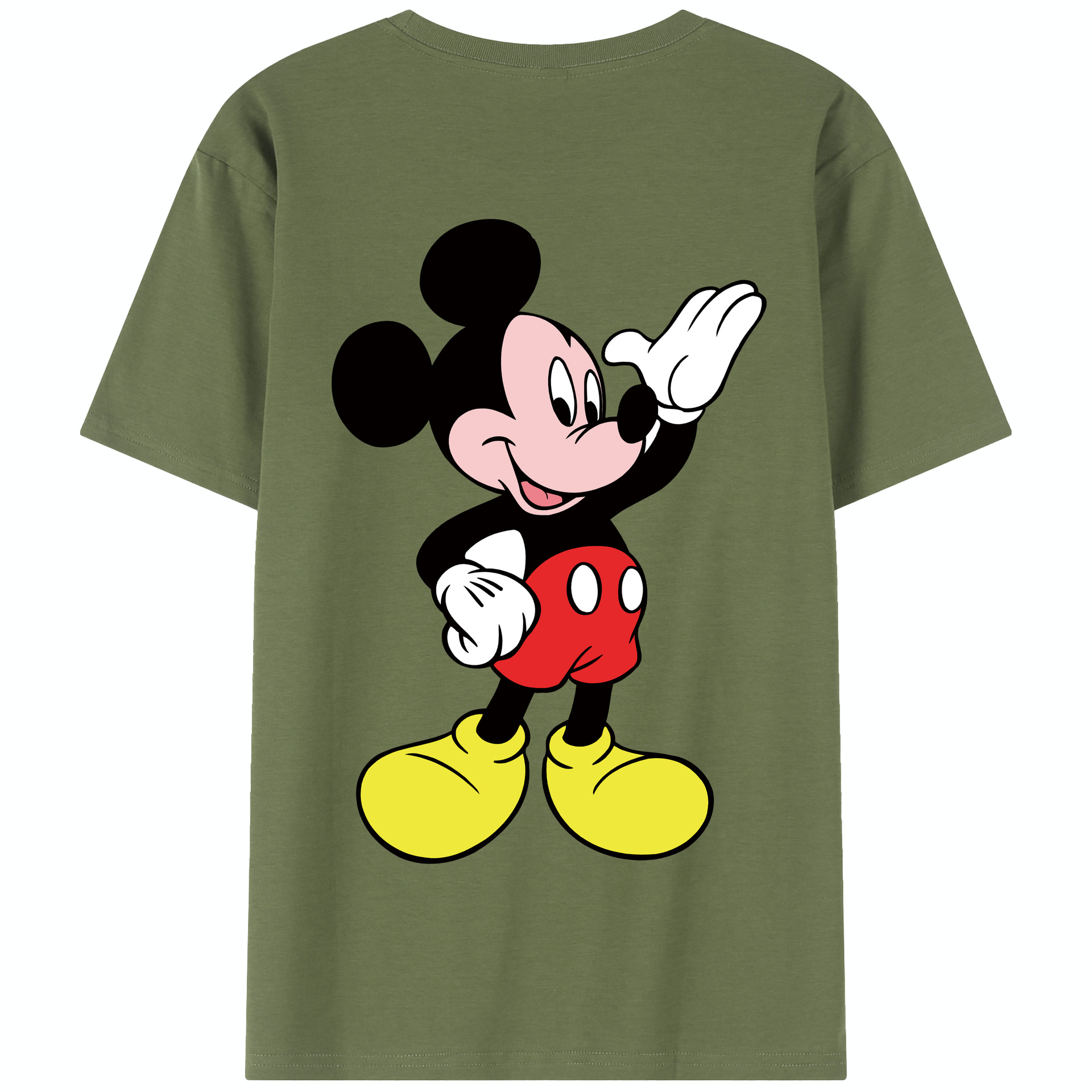 （画像用） ミッキーマウス Mickey Mouse 綿100％半袖Tシャツ（背面プリント）